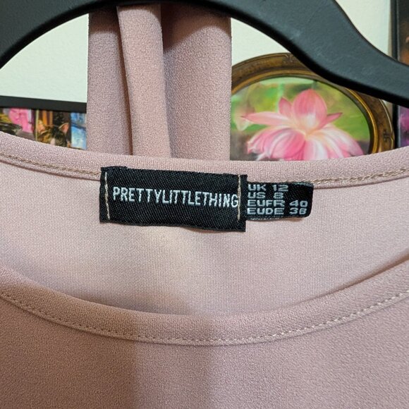 PrettyLittleThing Midi Dress Size 8 Dusty Pink - Picture 3 of 3